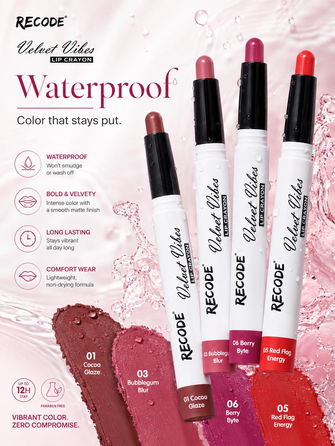 RECODE VELVET VIBES LIP CRAYON