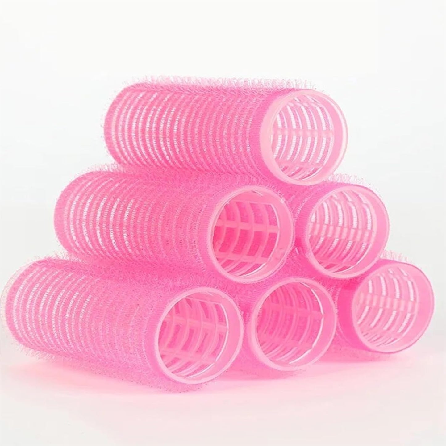 GUBB Hair Roller Curlers Medium - Set of 6 Pink Hair Curlers - Easy-to-Use Hair Rollers for Effortless Styling and Gorgeous Curls