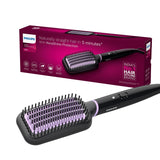 Philips India's No.1 Hair Styling Brand -Hair Straightener Brush, Naturally Straight in 5 Mins,5X Less Frizz,SilkProtect Keratin Tech,Triple Bristle Fast 50s Heatup,Scalp Protect,For Indian Hair,BHH880