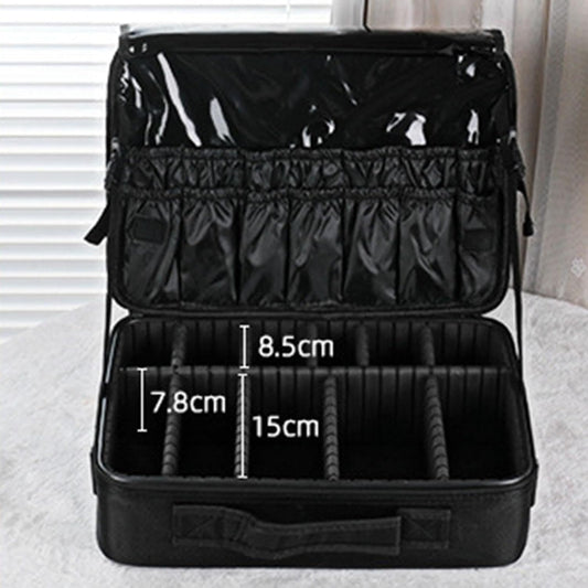 LR Decor E-Shop Cosmetic Storage Bag Portable Waterproof Travel Convenient Black Makeup Case M Health & Beauty Makeup Bags & Cases