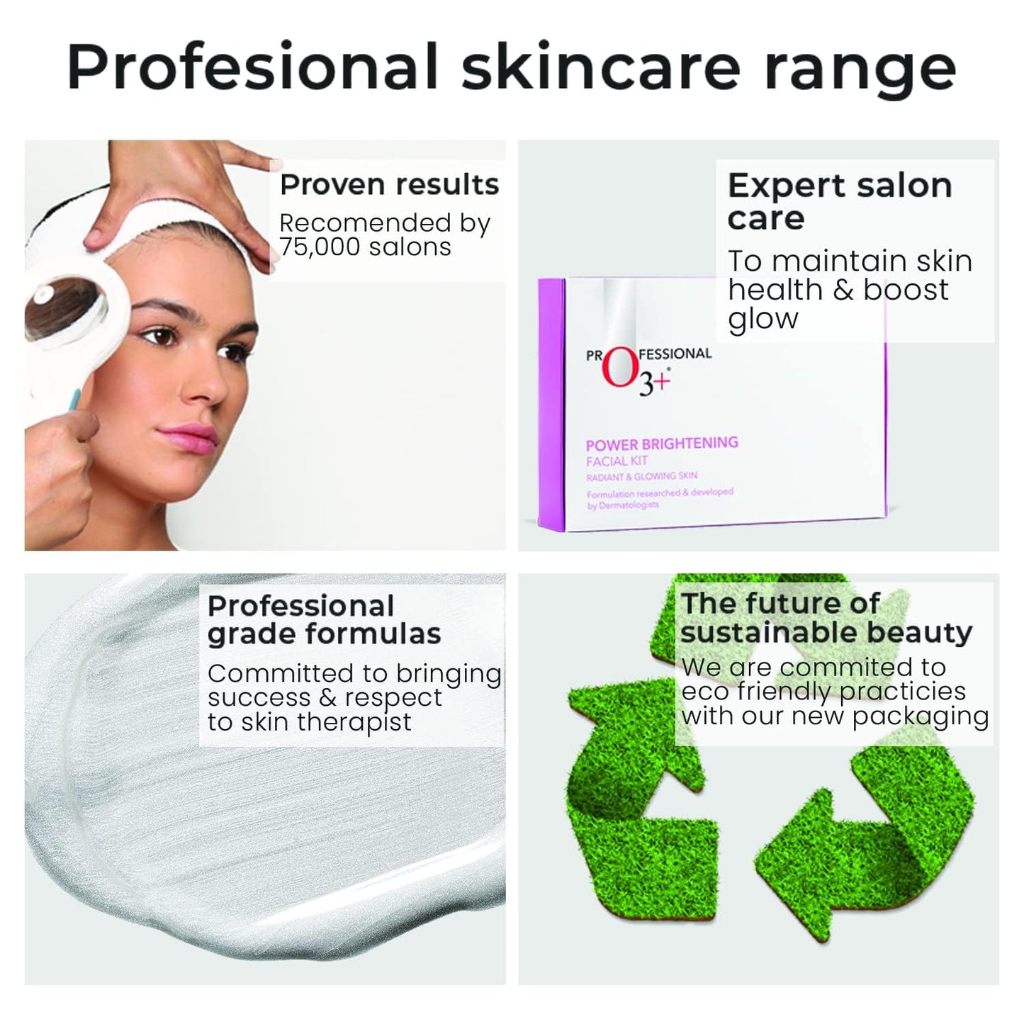 O3+ Power Brightening Facial Kit For Radiant and Glowing Skin,123gm+40ml