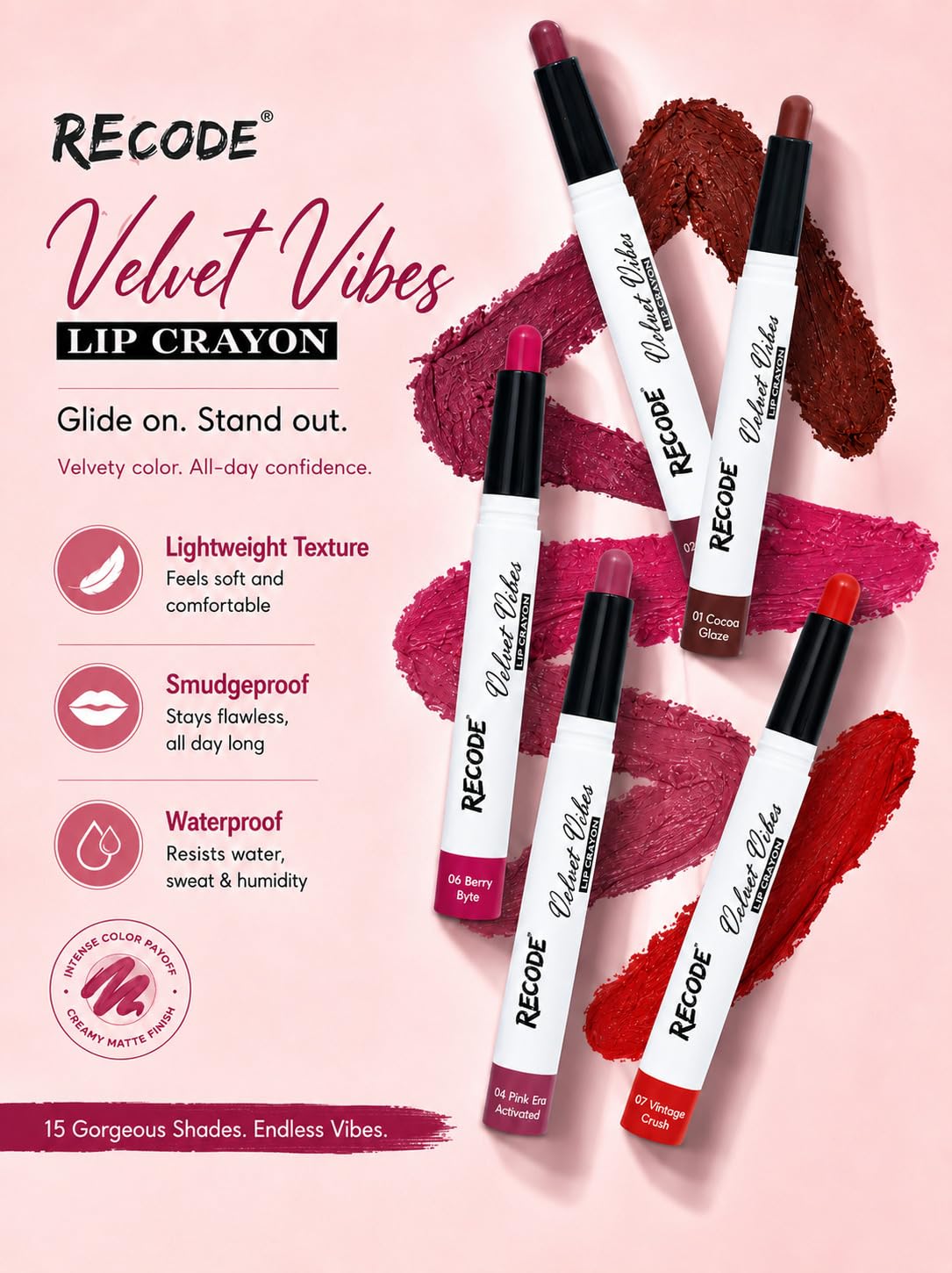 RECODE VELVET VIBES LIP CRAYON