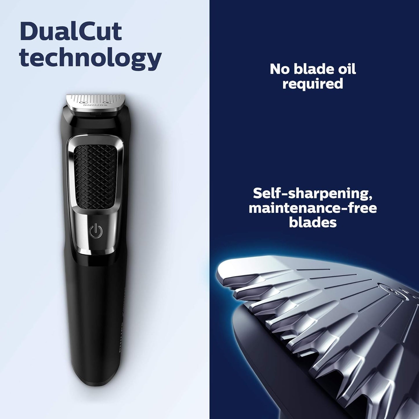 Philips Norelco Battery Powered  Multigroom Series 5000 Hair Trimmer, 13 Attachments, Mg3750 for Men