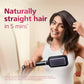 Philips India's No.1 Hair Styling Brand -Hair Straightener Brush, Naturally Straight in 5 Mins,5X Less Frizz,SilkProtect Keratin Tech,Triple Bristle Fast 50s Heatup,Scalp Protect,For Indian Hair,BHH880