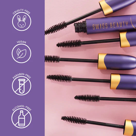 Swiss Beauty Bold Eyes Super Lash Mascara Waterproof - Black (7.5ml)