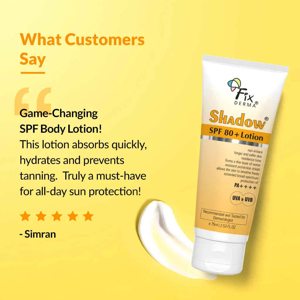 Shadow Sunscreen Lotion SPF 80+ | SPF 80+ Lotion with Zero Absorbtion into the Skin 75g