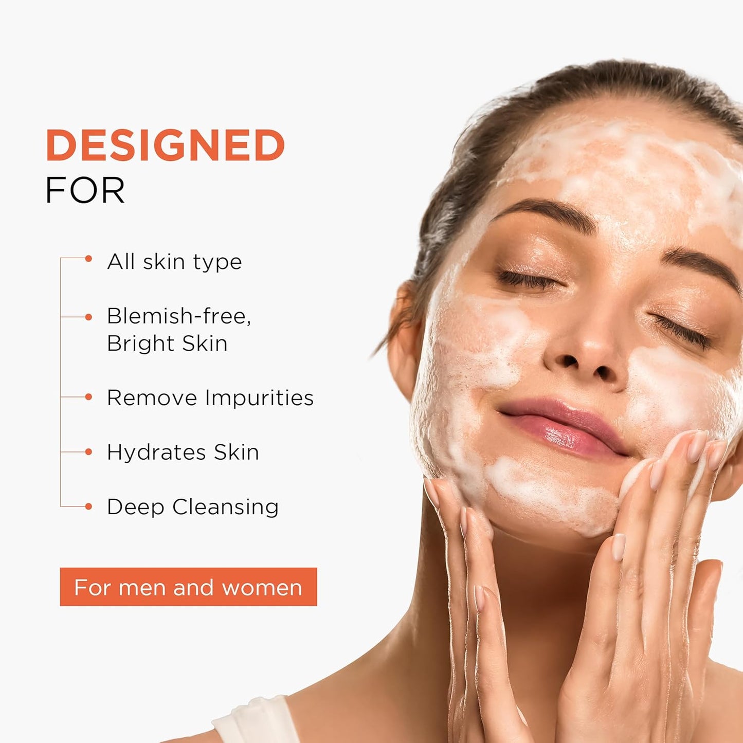 Oshea Herbals Papayaclean Anti Blemish Facewash for Women & Men | Hydrating & Deep Cleansing | Reduces Pigmentations & Blemishes | Enriched with Papaya Extracts & Vitamin E | All Skin Types | 50g