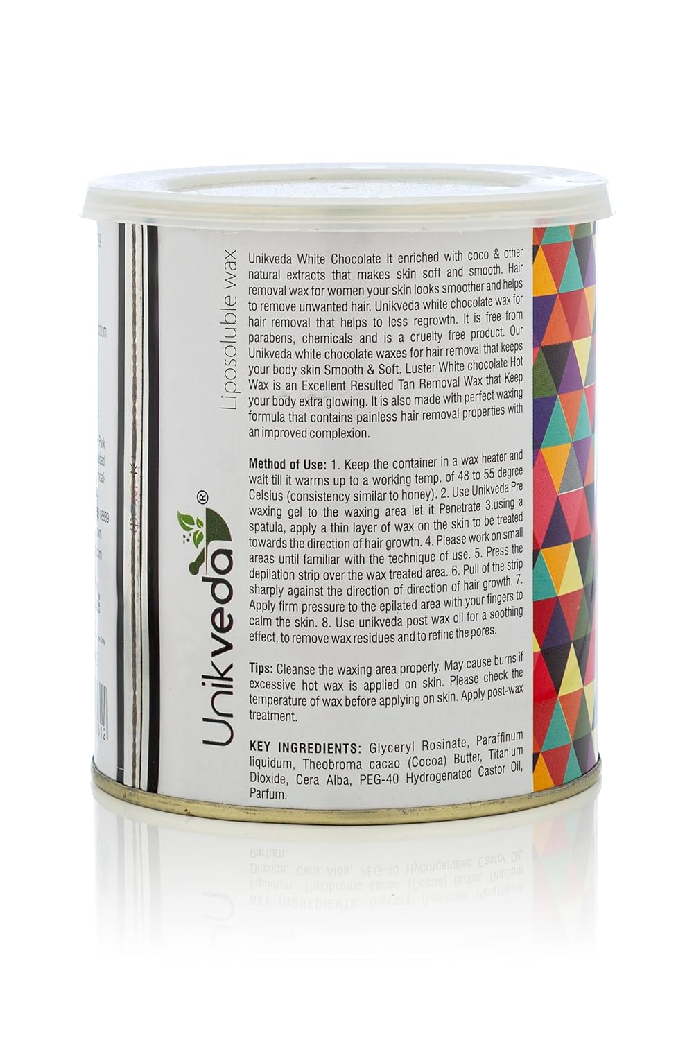 Unikveda White Chocolate Liposoluble All Purpose Wax for Fine to Medium Hair and Tan, Dehydrated Skin for Women | 800ml