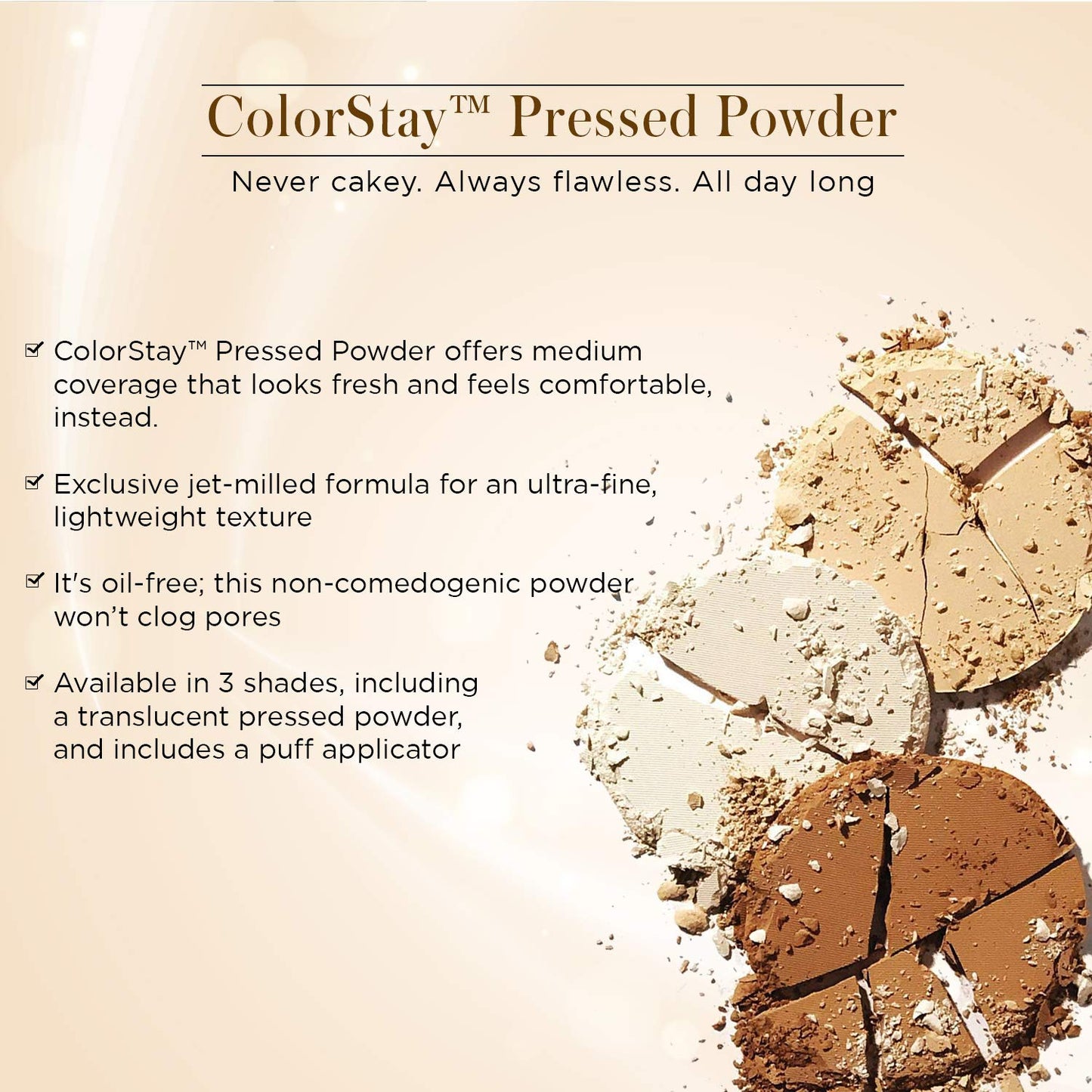 REVLON Colorstay Nearly Naked Pressed Powder, Light weight, Everyday Makeup Enriched with Natural Ingredients