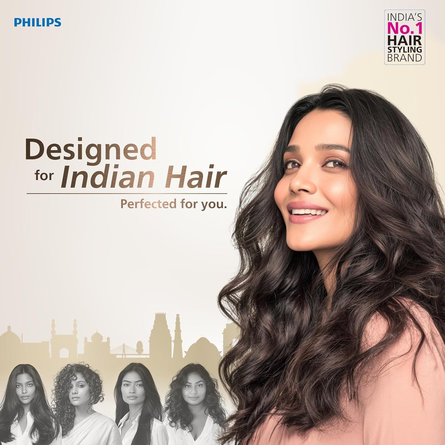 Philips India's No.1 Hair Styling Brand -Hair Straightener Brush, Naturally Straight in 5 Mins,5X Less Frizz,SilkProtect Keratin Tech,Triple Bristle Fast 50s Heatup,Scalp Protect,For Indian Hair,BHH880