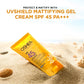 Oshea Herbals UVShield Mattifying Gel Sunscreen Cream SPF 45 PA +++ for All Skin Types | Non Greasy & Water Resistant | Blue Light, UVA & UVB Protection | Enriched with Chamomile Extract