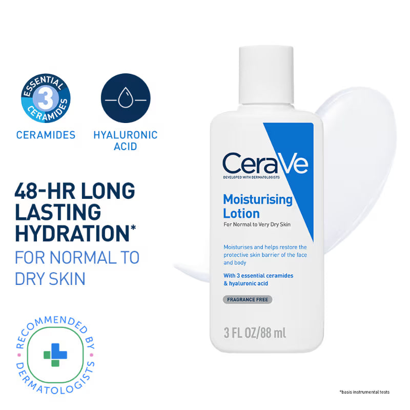 CeraVe Moisturizers New Moisturizing Lotion For Dry To Very Dry Skin Fragrance Free Made In France