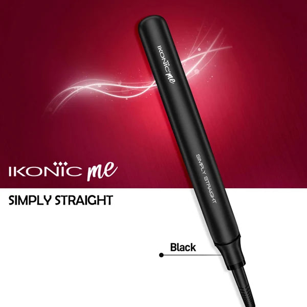 Ikonic Me Simply Straight Hair Straightener - Black