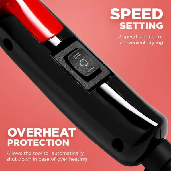 Ikonic Me Mini Speedy 1000W Lightweight Foldable Hair Dryer with 2 Speed Settings