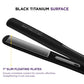 Ikonic Professional Black Titanium Slim Hair Straightener with 1-Inch Slim Floating Titanium Plates & Digital Temperature Adjustment