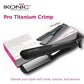 Ikonic Professional Pro Titanium Hair Crimper with Titanium Plates & Adjustable Temperature Control