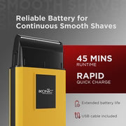 Ikonic Professional Bullet Hair Shaver with Powerful Motor, 0.4 mm cutting length & 45-Minute Cordless Runtime