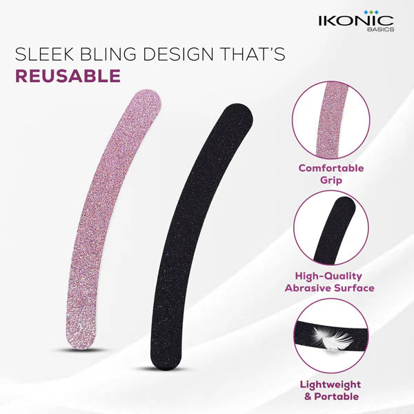 Ikonic Basics Bling Curved Nail Filer IKB-185C (40g)