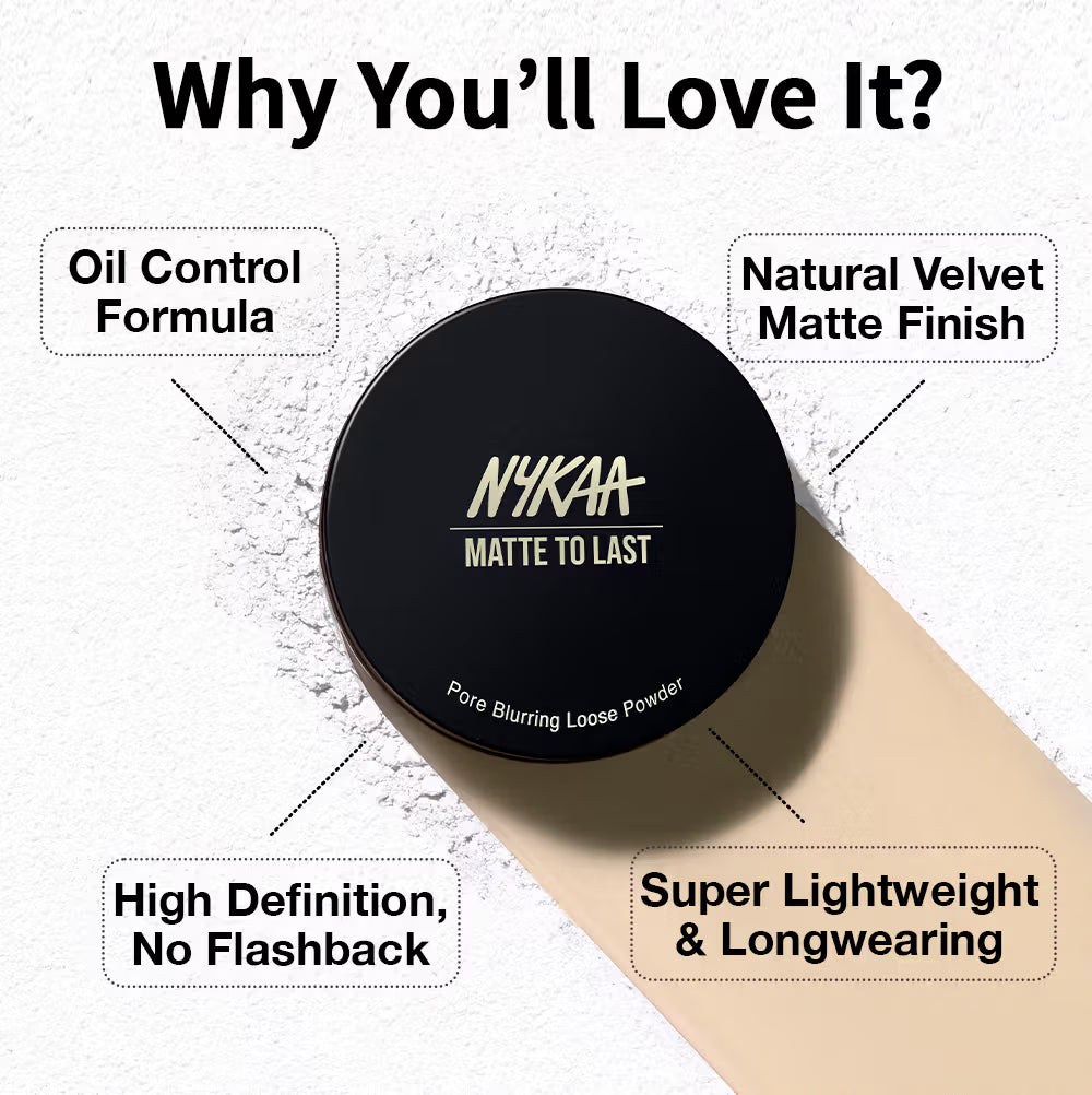 Nykaa Cosmetics Matte to Last Pore Blurring Loose Powder