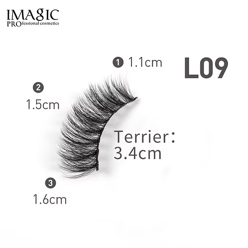 Imagic PROfessional Synthetic Fibers False Eyelashes, Natural & soft 100% Handmade 3D Eyelashes Pack 10 Pairs of 1 box