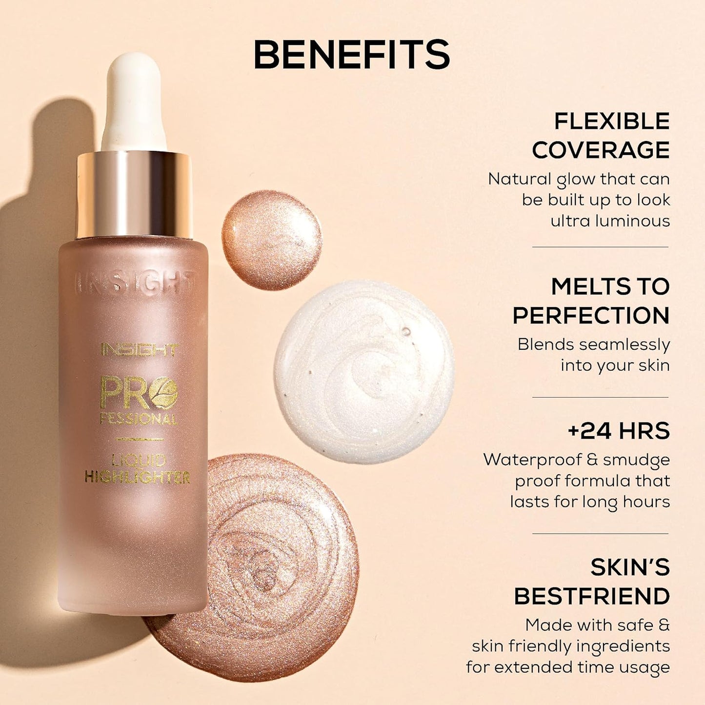 INSIGHT Professional Liquid Highlighter - Starry Light | Glowly Finish | Waterproof & Smudgeproof | 25g
