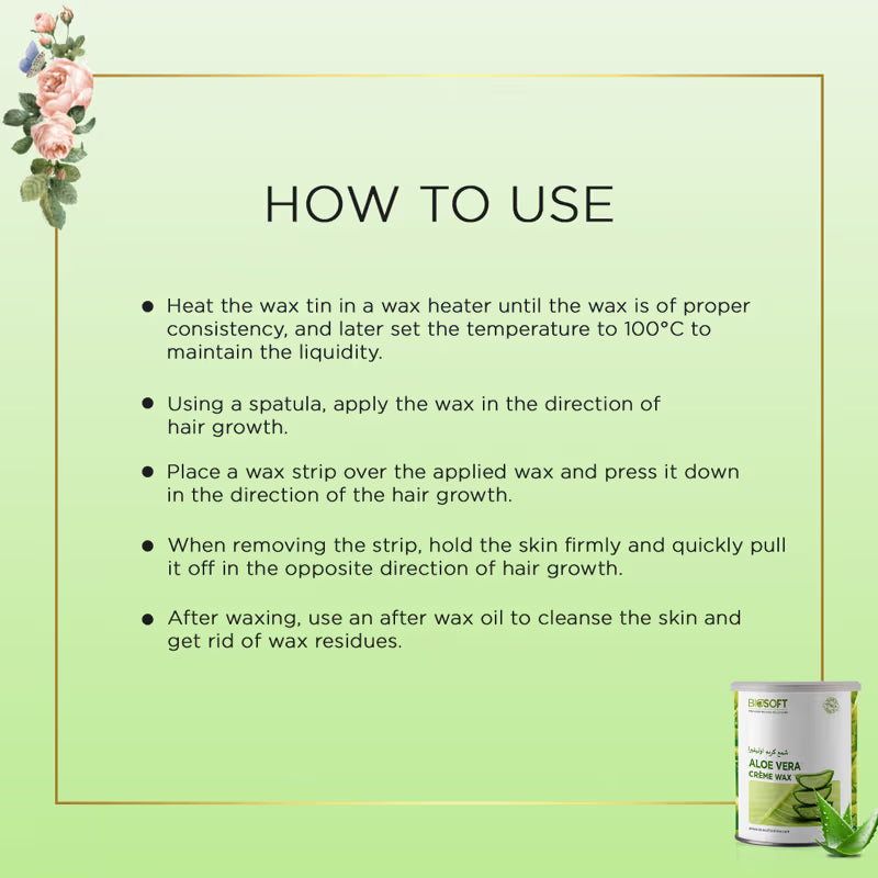 Biosoft Liposoluble Aloe Vera Creme Wax (800ml)