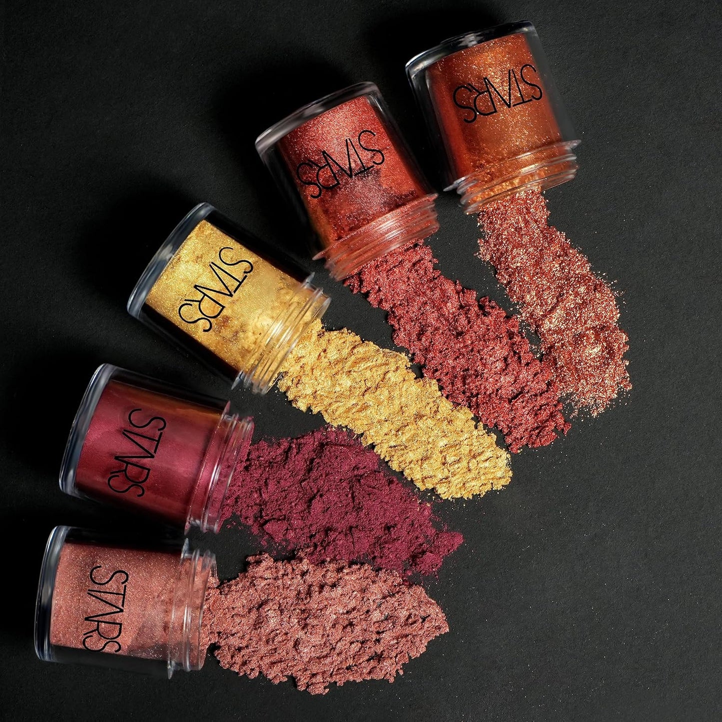 Stars Cosmetics Eyeshadow Pigment Powder, Maroon - Heavily Pigmented, Shiny & Luminous, Medium Coverage, Easy Blend, Glitter Effect, Long-Lasting Eye Makeup, 4g