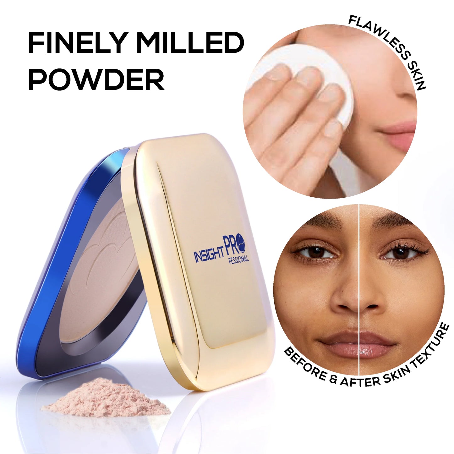 Insight Professional All Day Matte Compact Foundation | Buildable Coverage, Flawless Finish | Lightweight, Long-Lasting Pressed Powder | Oil Control Face Makeup - 11g