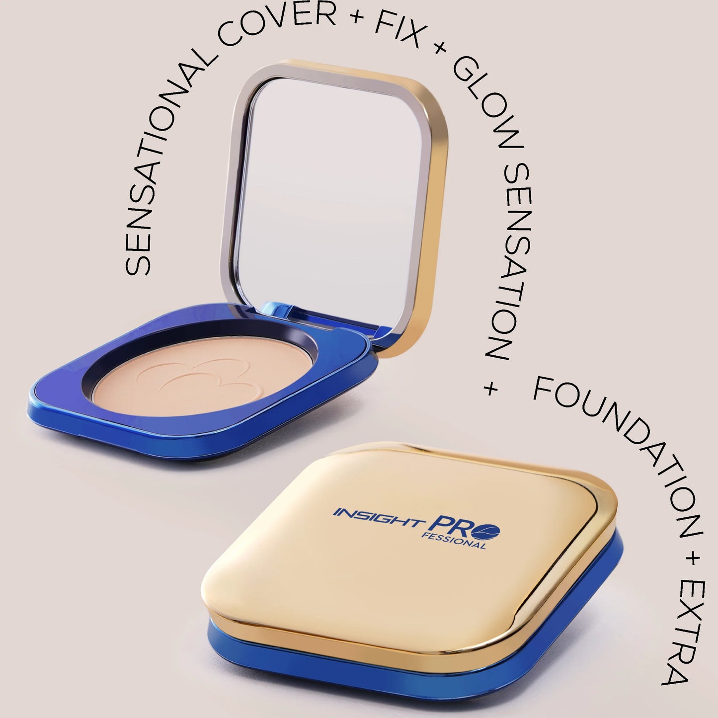 Insight Professional All Day Matte Compact Foundation | Buildable Coverage, Flawless Finish | Lightweight, Long-Lasting Pressed Powder | Oil Control Face Makeup - 11g