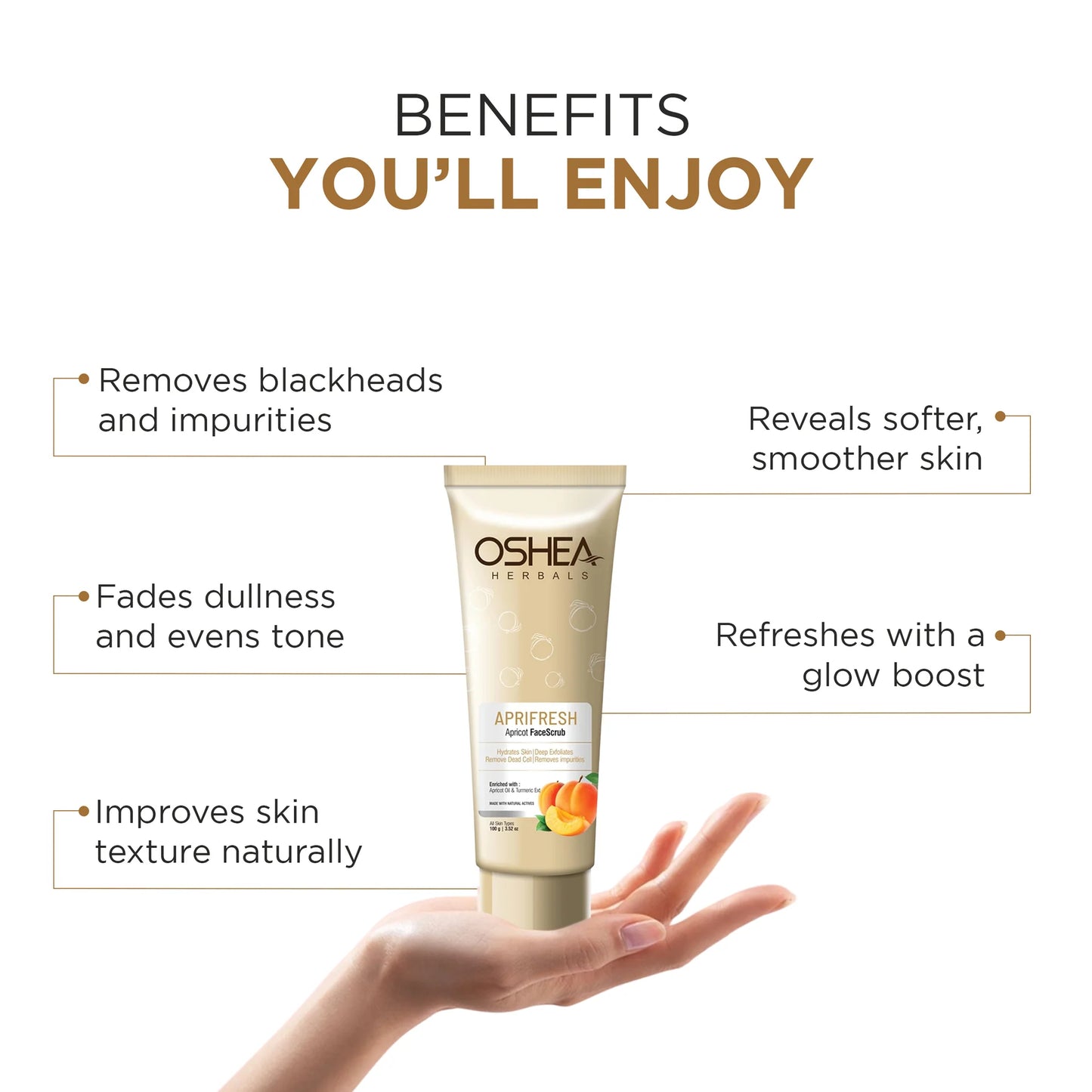 Oshea Herbals Aprifresh Apricot Scrub (100g)