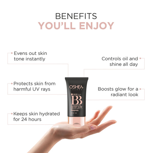 Oshea Herbals 9-In-1 Mattifying Instant Glow BB Cream - 000 Light Warm (30g)