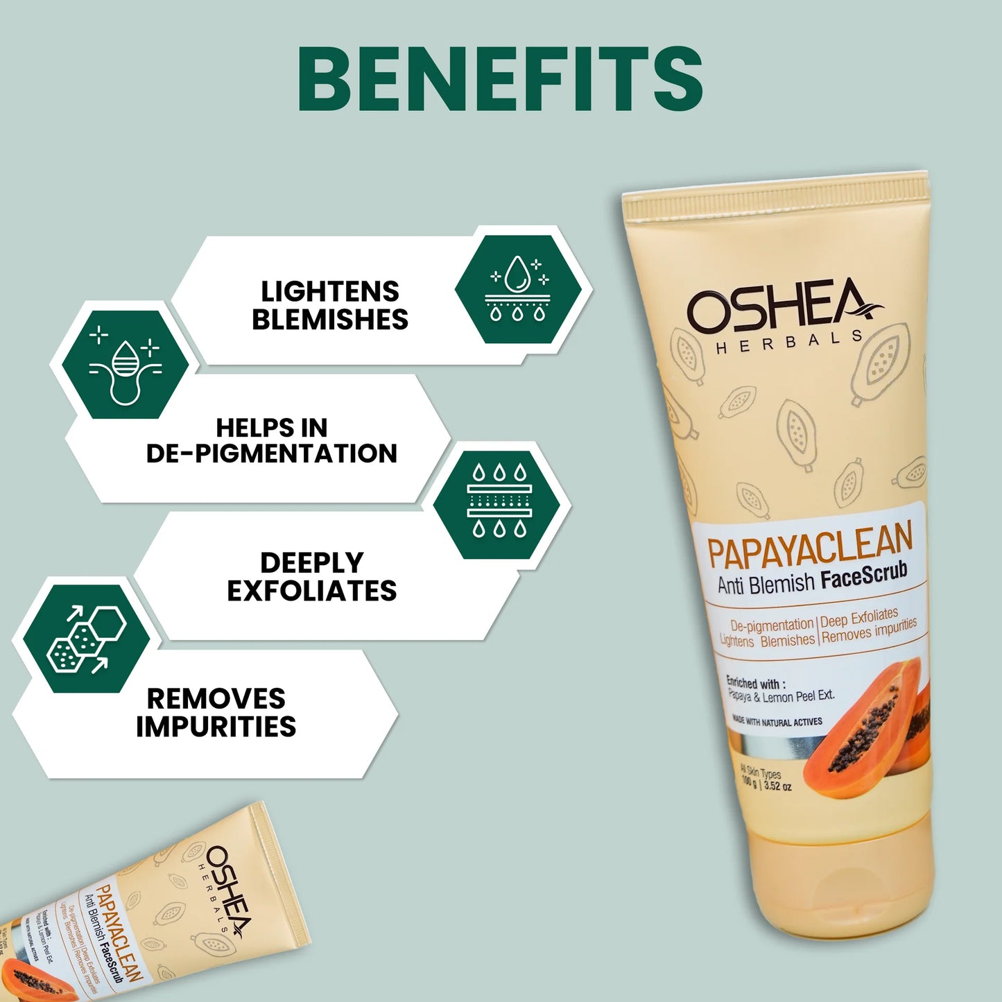 Oshea Herbals Papayaclean Anti Blemish Face pack | 100g