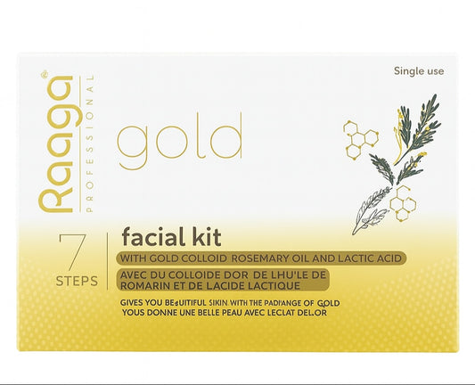 Raaga Professional Gold Facial Kit – 7 Steps | With Gold Colloid & Rosemary Oil