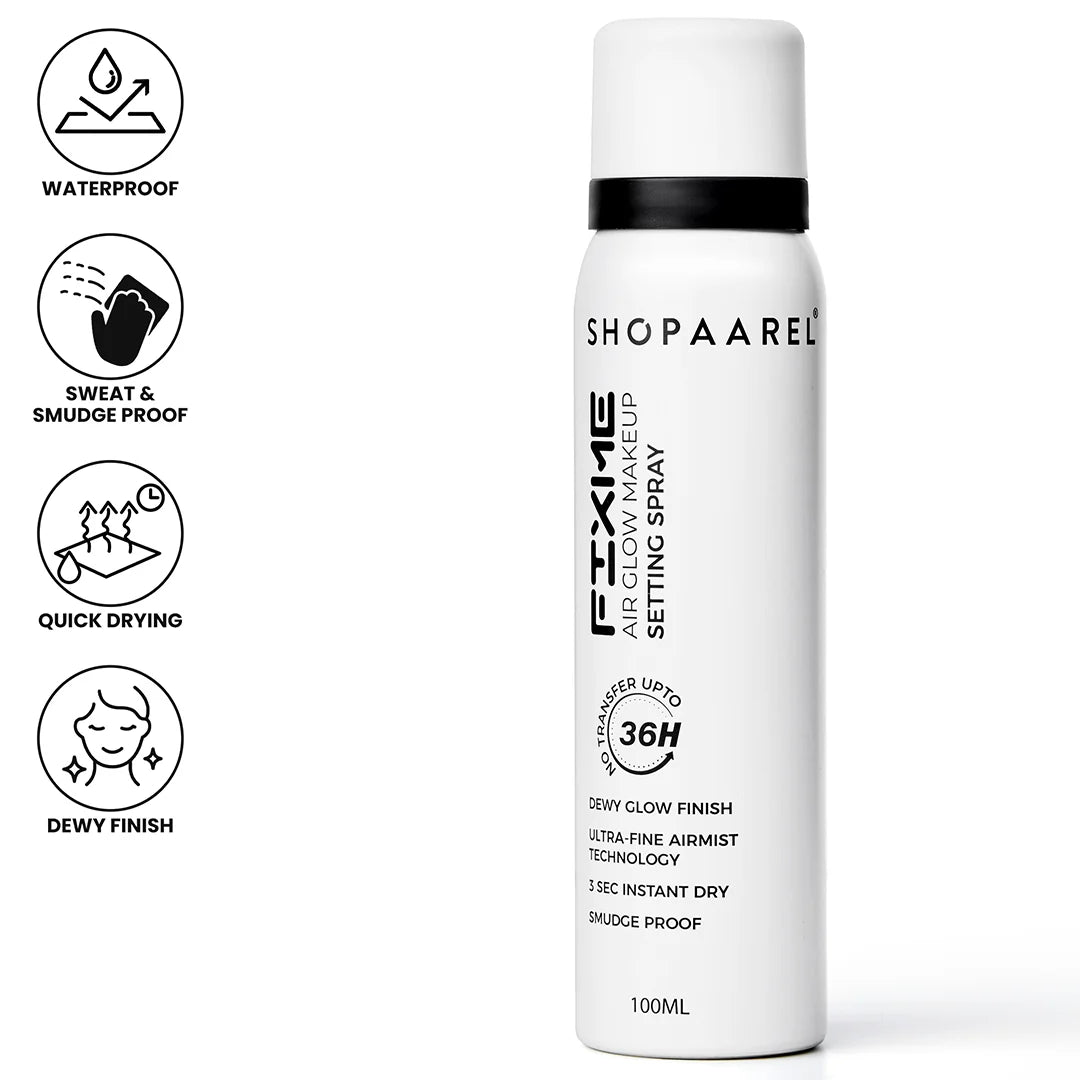 Shopaarel Fixme Air Glow Makeup Setting Spray, 36Hr Long Lasting Makeup, Waterproof, Lightweight