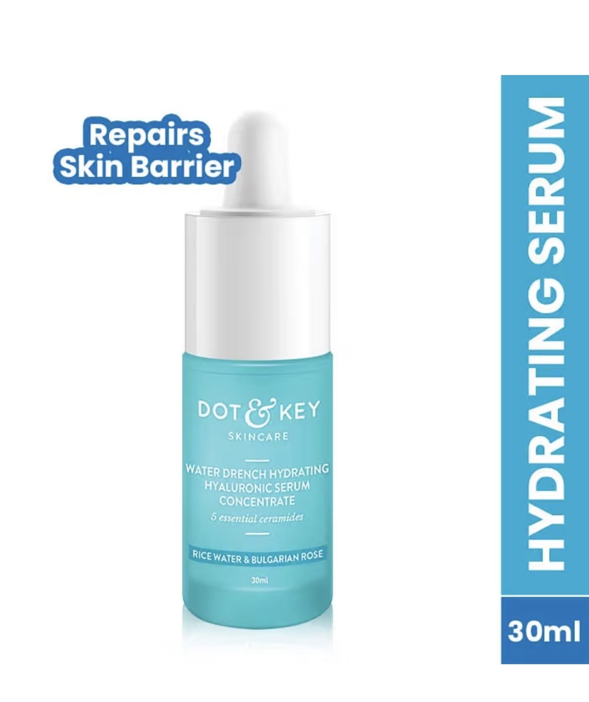 Dot & Key Water Drench Hyaluronic Serum with Ceramides, Intense Hydration (30ml)
