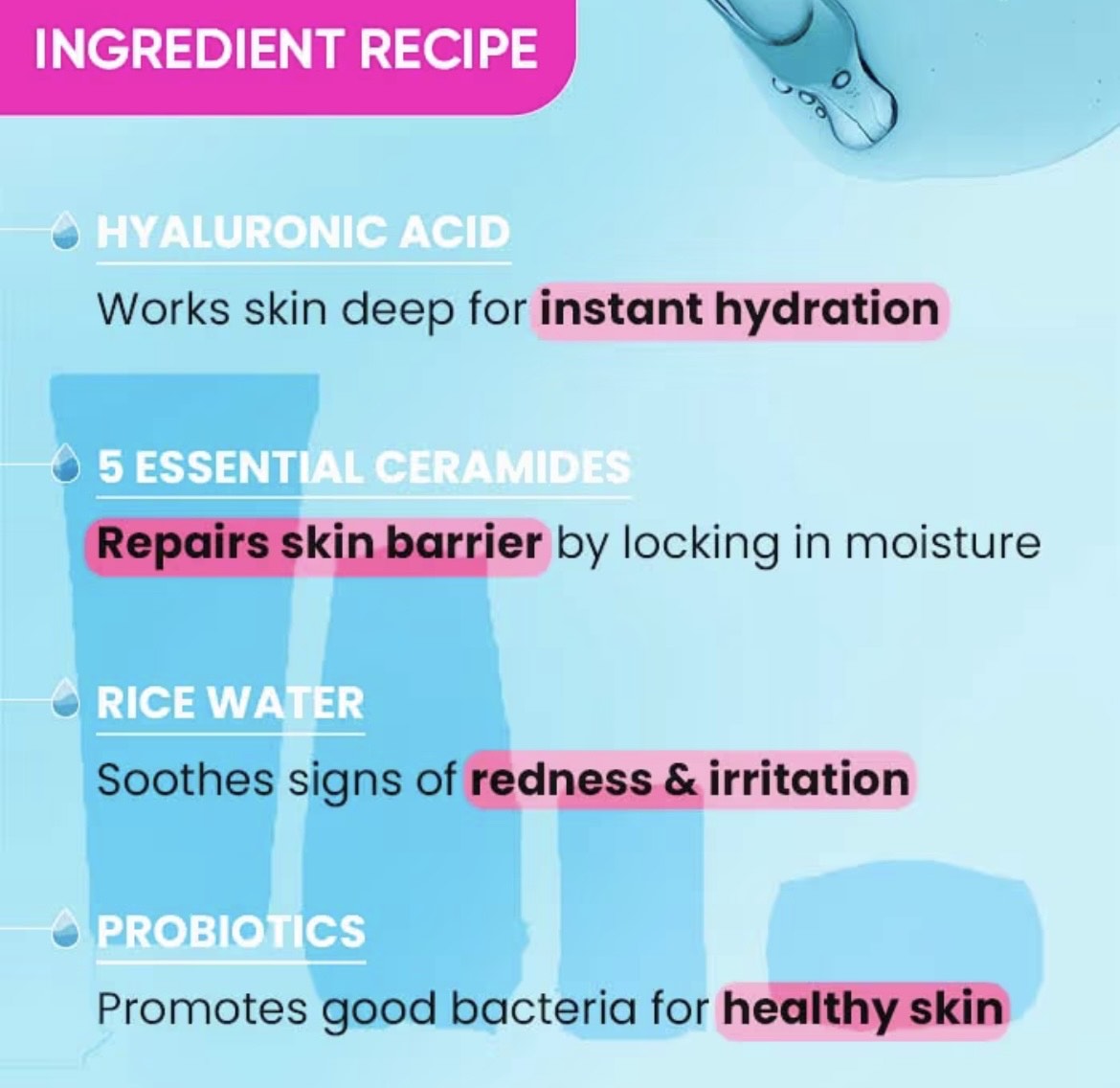 Dot & Key Water Drench Hyaluronic Serum with Ceramides, Intense Hydration (30ml)