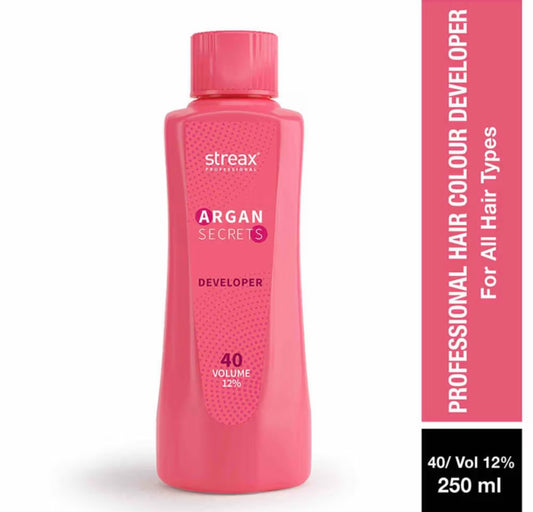 Streax Professional Developer 40 Volume 12% For Hair Colour With Argan Secrets Colourant Hair Color