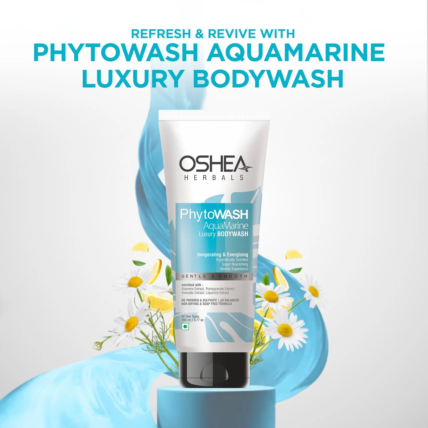 Oshea Herbals Phytowash Aqua Marine Luxury Bodywash | 200 ml