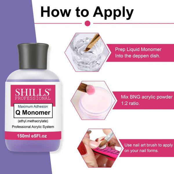 Shills Professional Acrylic System Monomer 150ml (Purple)