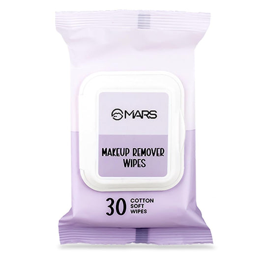 MARS Makeup Remover Wet Wipes for Face | 30 Cotton Soft Wipes