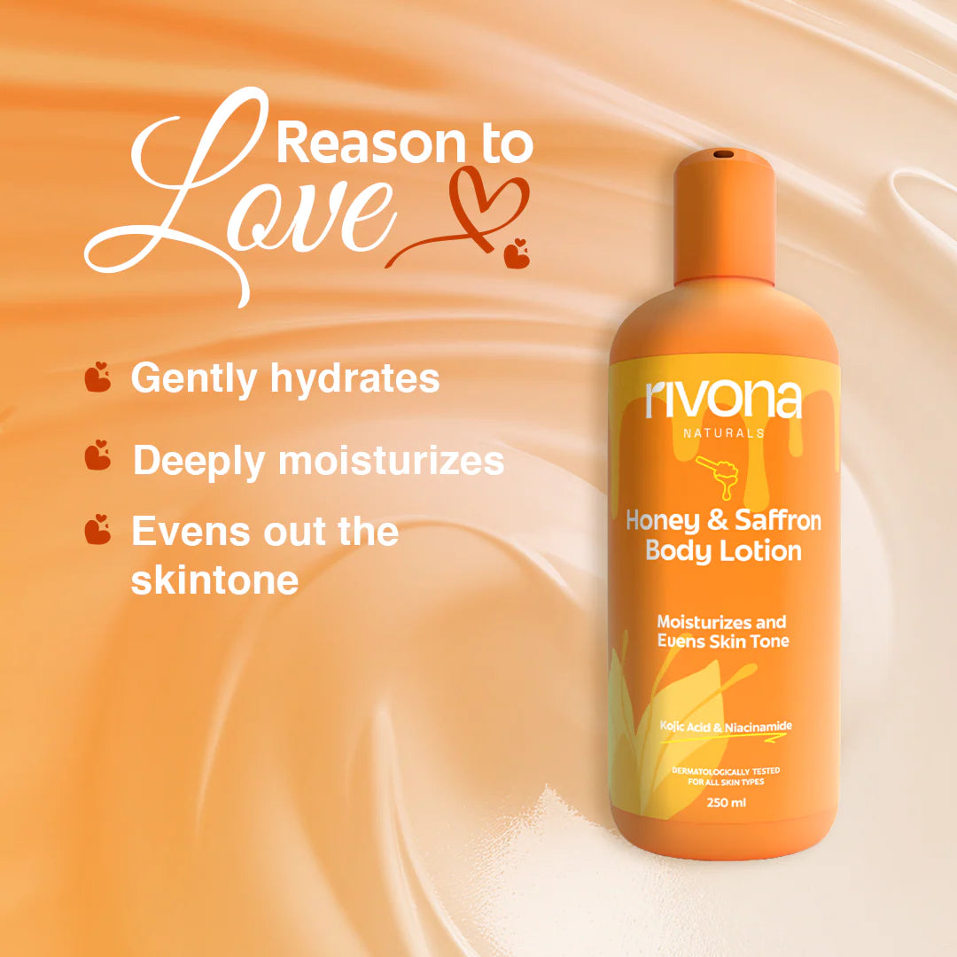 Rivona Honey & Saffron Natural Body Lotion 250ml - 250 ML