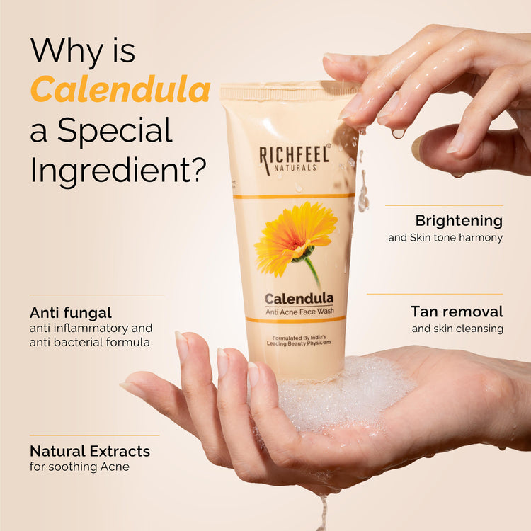Richfeel Naturals Calendula Anti Acne Face Wash 100g