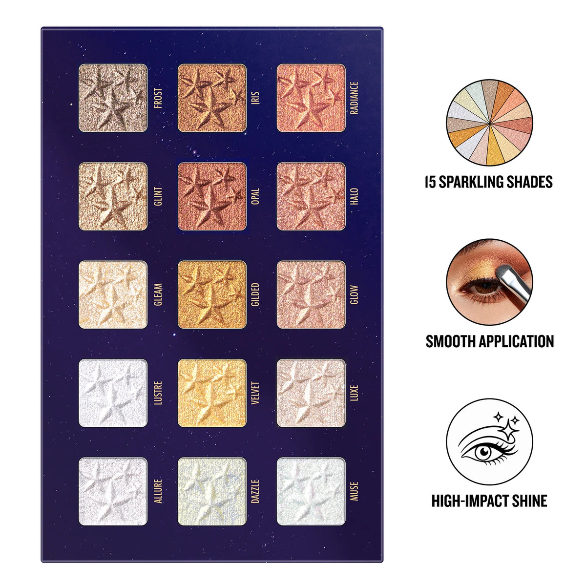Forever52 Stellars 15 Color Pressed Glitter Palette