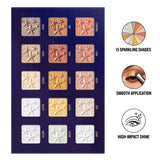 Forever52 Stellars 15 Color Pressed Glitter Palette