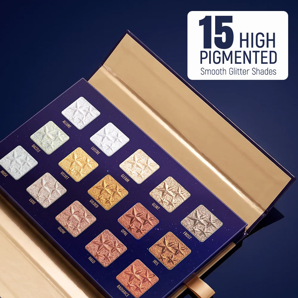 Forever52 Stellars 15 Color Pressed Glitter Palette