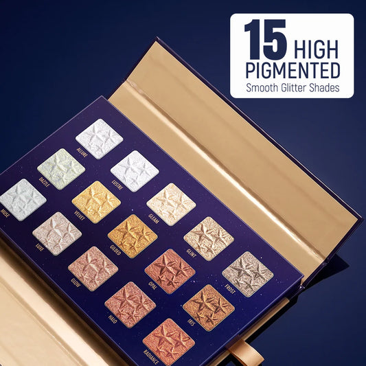 Forever52 Stellars 15 Color Pressed Glitter Palette