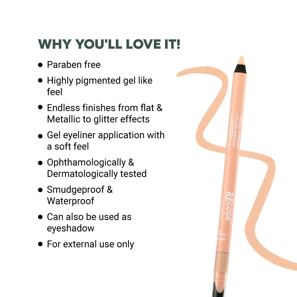 Recode Turning Heads Nude Crayon Gel Eyeliner Cum Kajal