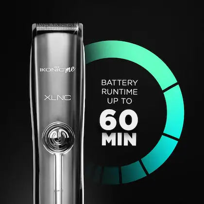 Ikonic Me XLNC Trimmer with Ergonomic Design, Led Spotlight & 4 Comb Attachments - Charcoal Grey