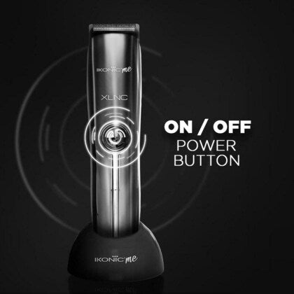 Ikonic Me XLNC Trimmer with Ergonomic Design, Led Spotlight & 4 Comb Attachments - Charcoal Grey