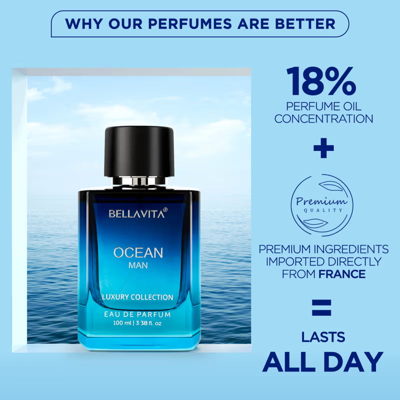 Bella Vita Organic Ocean Man Perfume For Him (100ml)